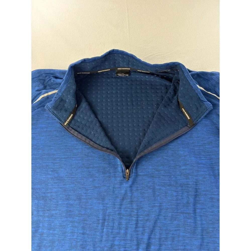 Nike Therma Sphere Element‎ Half Zip Mens XXL Blue Dri-Fit BV4713 Athletic